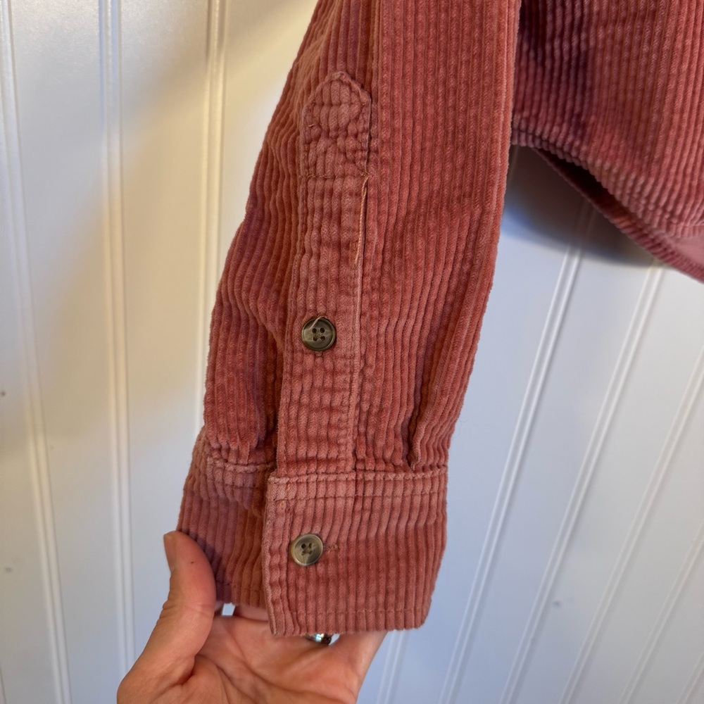 American Eagle Corduroy Button-Up Cropped 100% Cotton Jacket Women’s Size XS - Picture 5 of 12